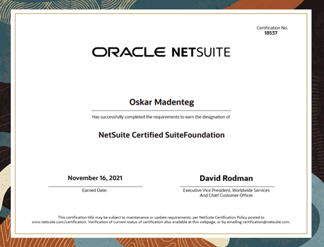 NetSuite Certification