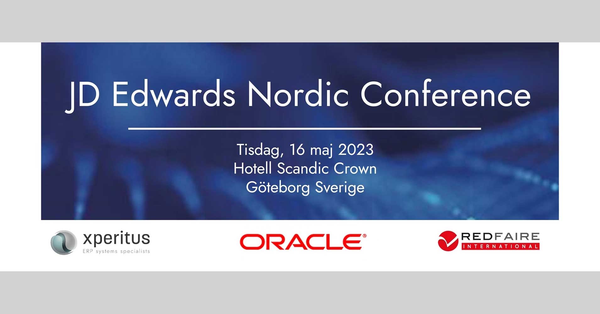Oracle JD Edwards Nordiska Konferens 2023