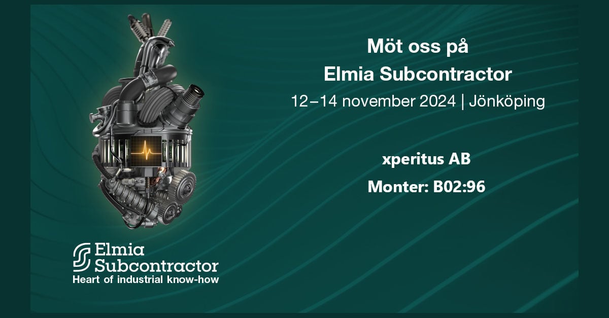 Träffa xperitus på Elmia Subcontractor 12-14 november 2024