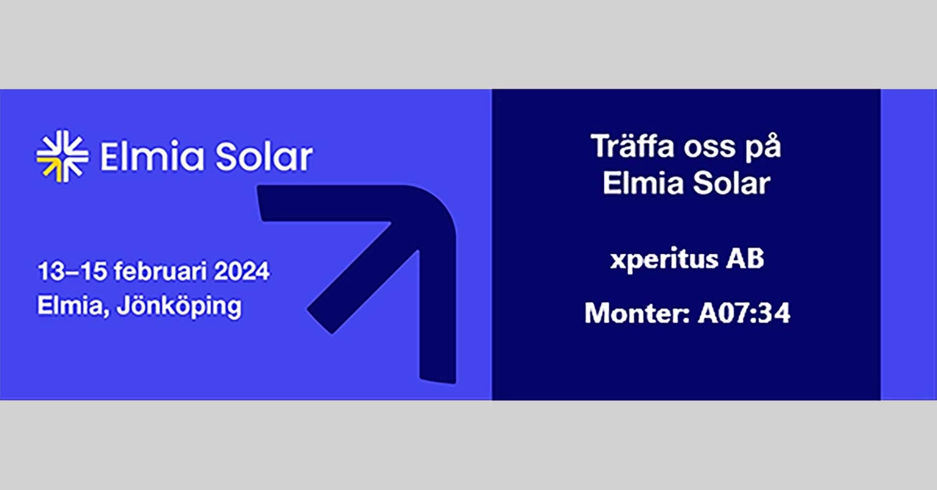 Meet xperitus at Elmia Solar on February 13-15, 2024